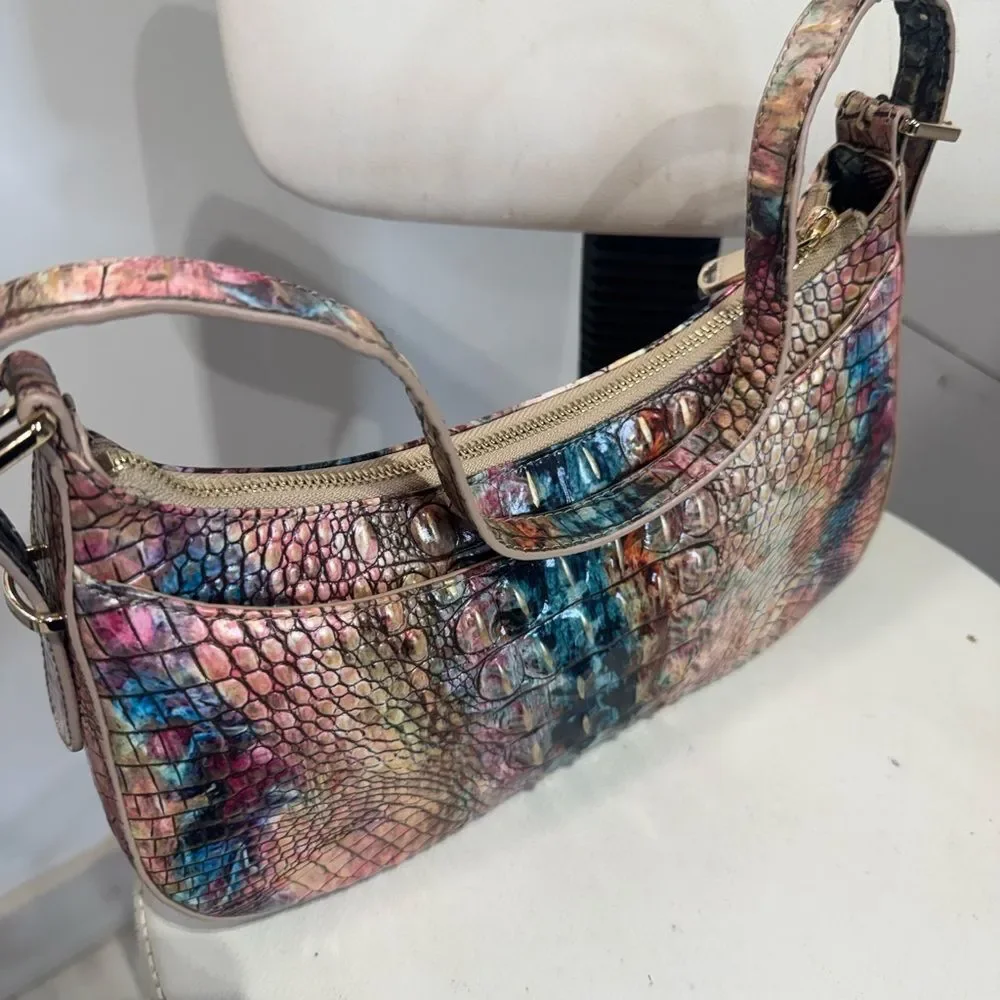 NWT Brahmin Kylie Multicolor Crocodile Embossed Women's Bag